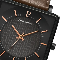 Montre Homme LECARÉ Cadran Noir Bracelet Cuir Brun 11 Montre Homme LECARÉ Cadran Noir Bracelet Cuir Brun -Pierre Lannier Magasin De Vente 211J434 6 1000x1000 crop