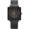 Montre Homme LECARÉ Cadran Noir Bracelet Acier Milanais Noir