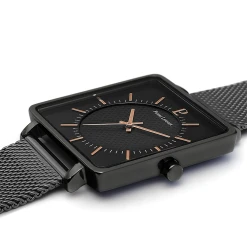 Montre Homme LECARÉ Cadran Noir Bracelet Acier Milanais Noir -Pierre Lannier Magasin De Vente 211J438 4 1000x1000 crop