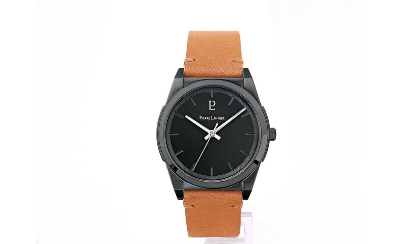 Montre Homme CANDIDE Cadran Noir Bracelet Cuir Camel 8 Montre Homme CANDIDE Cadran Noir Bracelet Cuir Camel – Image 6