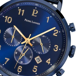 Montre Homme BARON Cadran Bleu Bracelet Acier Milanais Bleu -Pierre Lannier Magasin De Vente 220H469 6 1000x1000 crop