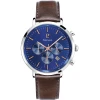 Montre Homme BARON Cadran Bleu Bracelet Cuir Brun -Pierre Lannier Magasin De Vente 221F164 1 1000x1000 crop