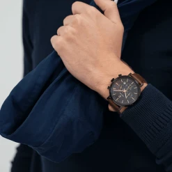 Montre Homme BARON Cadran Noir Bracelet Cuir Brun 9 Montre Homme BARON Cadran Noir Bracelet Cuir Brun -Pierre Lannier Magasin De Vente 222G434 1000x1000 crop