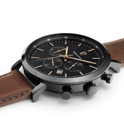 Montre Homme BARON Cadran Noir Bracelet Cuir Brun 11 Montre Homme BARON Cadran Noir Bracelet Cuir Brun -Pierre Lannier Magasin De Vente 222G434 4 1000x1000 crop