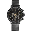 Montre Homme BARON Cadran Noir Bracelet Acier Milanais Noir