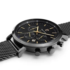 Montre Homme BARON Cadran Noir Bracelet Acier Milanais Noir -Pierre Lannier Magasin De Vente 222G439 4 1000x1000 crop