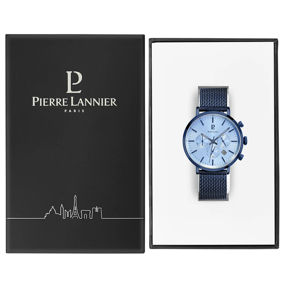 Montre Homme BARON Cadran Bleu Bracelet Acier Milanais Bleu 5 Montre Homme BARON Cadran Bleu Bracelet Acier Milanais Bleu – Image 3