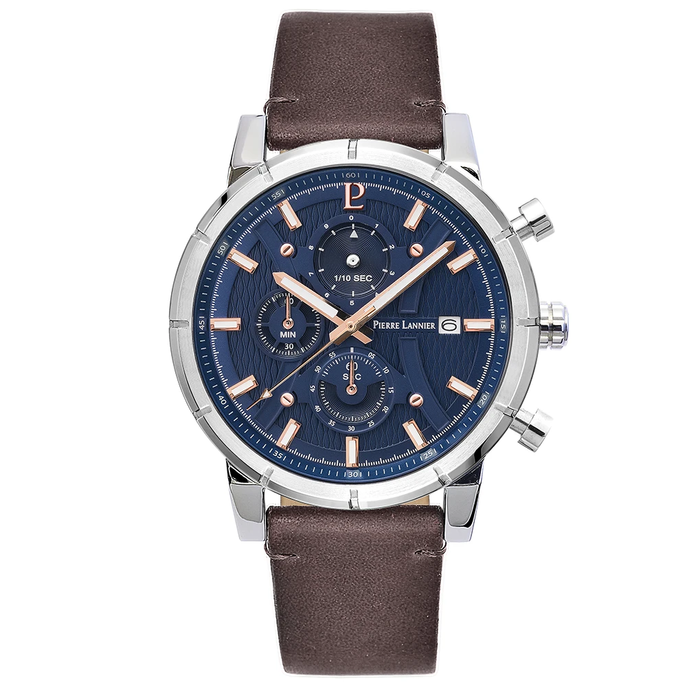 Montre Homme CRITERIUM Cadran Bleu Bracelet Cuir Brun 3 Montre Homme CRITERIUM Cadran Bleu Bracelet Cuir Brun
