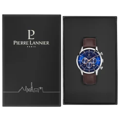 Montre Homme CAPITAL Cadran Bleu Bracelet Cuir Brun -Pierre Lannier Magasin De Vente 224G169 10 1000x1000 crop