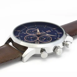 Montre Homme CAPITAL Cadran Bleu Bracelet Cuir Brun -Pierre Lannier Magasin De Vente 224G169 4 1000x1000 crop