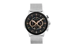 Montre Homme SENTINELLE Cadran Noir Bracelet Acier Milanais Argenté -Pierre Lannier Magasin De Vente 236D131 ld 0000 new 812x497 1