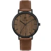 Montre Homme NATURE Cadran Brun Bracelet Cuir Brun