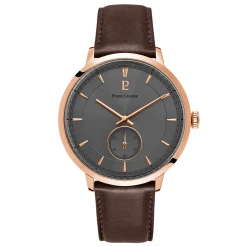 Montre Homme ALLURE Cadran Gris Bracelet Cuir Brun