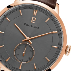 Montre Homme ALLURE Cadran Gris Bracelet Cuir Brun -Pierre Lannier Magasin De Vente 242C484 6 1000x1000 crop