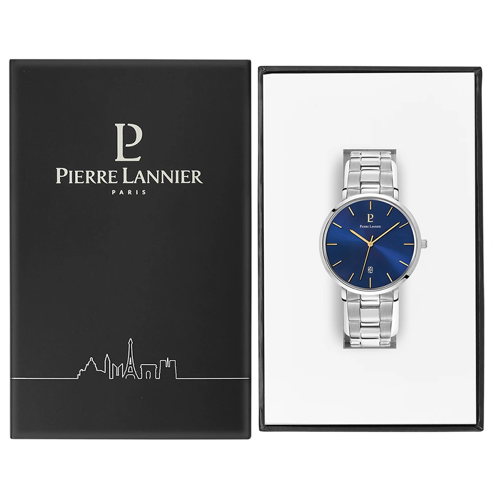 Montre Homme ECHO Cadran Bleu Bracelet Acier Argenté 5 Montre Homme ECHO Cadran Bleu Bracelet Acier Argenté – Image 3