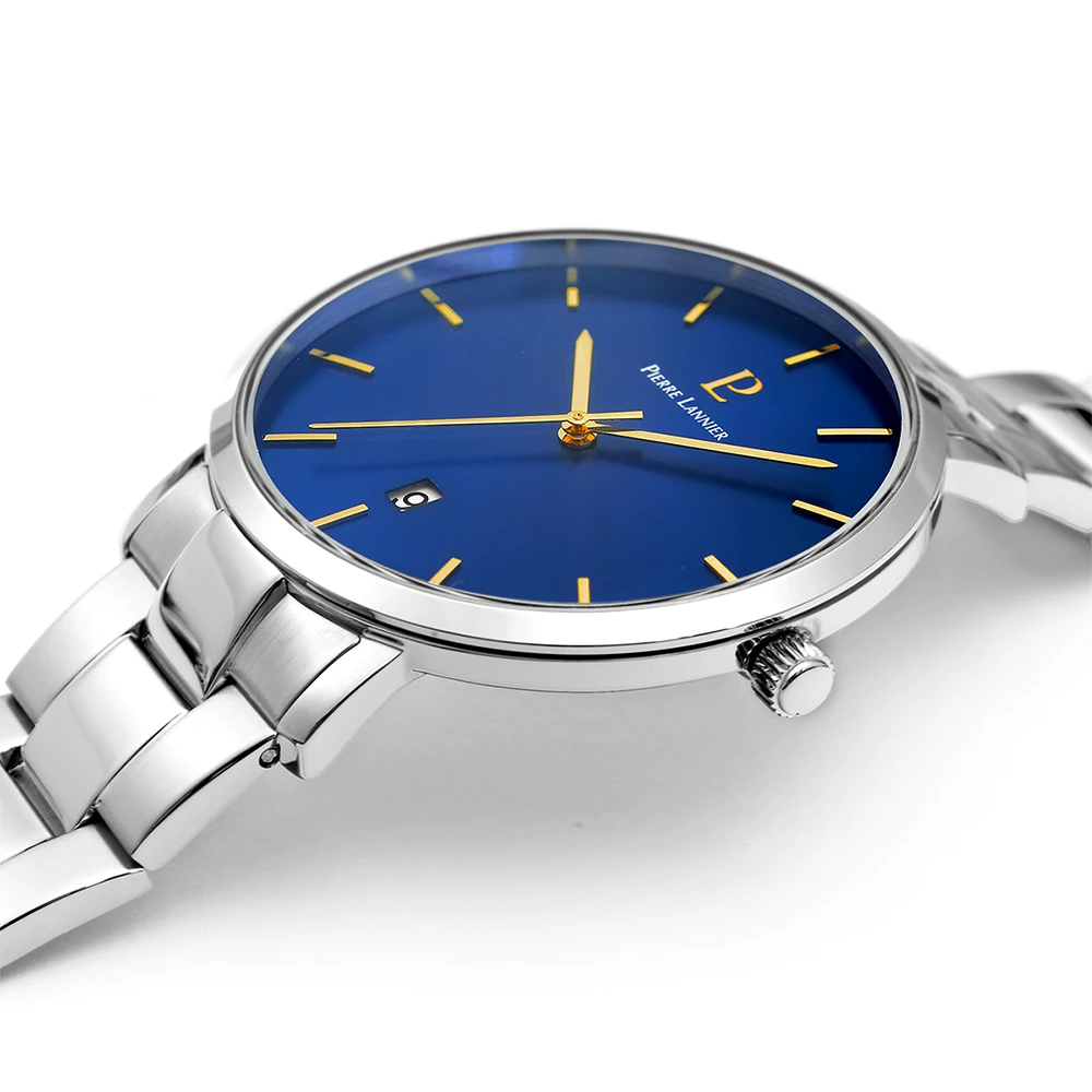 Montre Homme ECHO Cadran Bleu Bracelet Acier Argenté 6 Montre Homme ECHO Cadran Bleu Bracelet Acier Argenté – Image 4