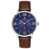 Montre Homme BEAUCOUR Cadran Bleu Bracelet Cuir Brun -Pierre Lannier Magasin De Vente 253C164 1 1000x1000 crop