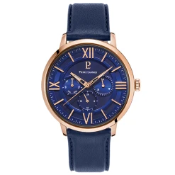 Montre Homme BEAUCOUR Cadran Bleu Bracelet Cuir Bleu