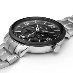 Montre Homme BEAUCOUR Cadran Noir Bracelet Acier Argenté -Pierre Lannier Magasin De Vente 256F131 4 1000x1000 crop
