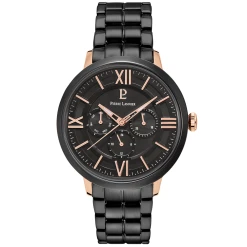 Montre Homme BEAUCOUR Cadran Noir Bracelet Acier Noir