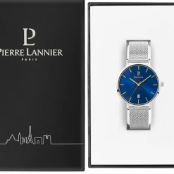 Montre Homme ECHO Cadran Bleu Bracelet Acier Milanais Argenté -Pierre Lannier Magasin De Vente 258L168 10 1000x1000 crop