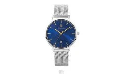 Montre Homme ECHO Cadran Bleu Bracelet Acier Milanais Argenté -Pierre Lannier Magasin De Vente 258L168 0000 812x497 2
