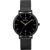 Montre Homme ECHO Cadran Noir Bracelet Acier Milanais Noir