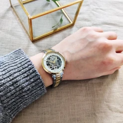 Montre Femme AUTOMATIC Cadran Argenté Bracelet Acier Bicolore -Pierre Lannier Magasin De Vente 304F721 2 1000x1000 crop