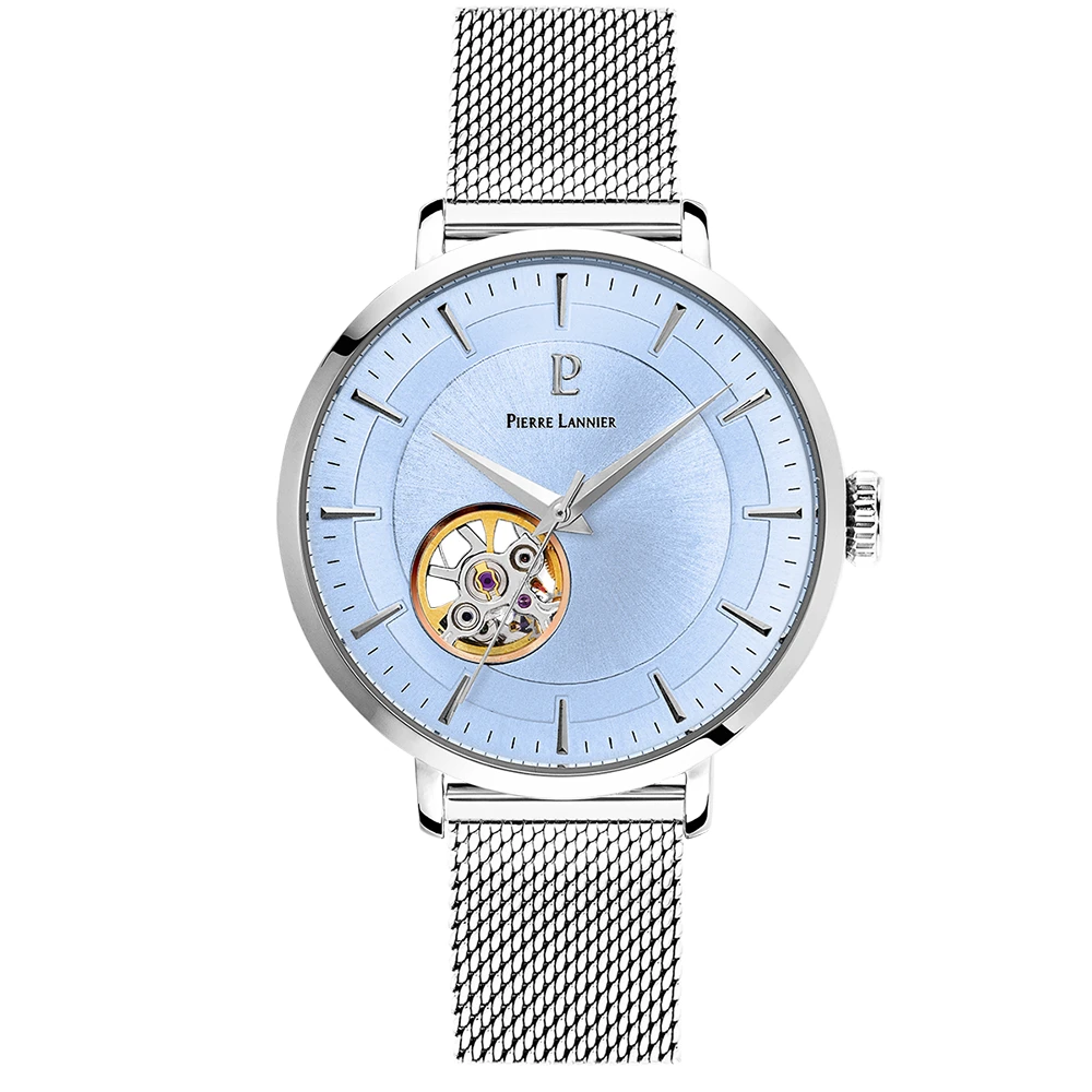 Montre Femme AUTOMATIC Cadran Bleu Bracelet Acier Milanais Argenté 3 Montre Femme AUTOMATIC Cadran Bleu Bracelet Acier Milanais Argenté