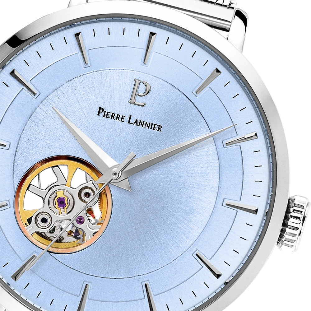 Montre Femme AUTOMATIC Cadran Bleu Bracelet Acier Milanais Argenté 6 Montre Femme AUTOMATIC Cadran Bleu Bracelet Acier Milanais Argenté – Image 4