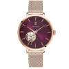 Montre Femme AUTOMATIC Cadran Framboise Bracelet Acier Doré- Rose -Pierre Lannier Magasin De Vente 307F988 1 1000x1000 crop