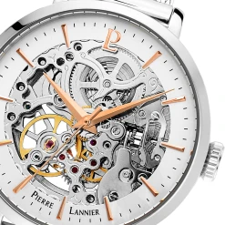 Montre Femme AUTOMATIC Cadran Argenté Bracelet Acier Milanais Argenté -Pierre Lannier Magasin De Vente 308F628 6 1000x1000 crop