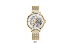 Montre Femme AUTOMATIC Cadran Argenté Bracelet Acier Milanais Doré -Pierre Lannier Magasin De Vente 309D528 0000 812x497 1