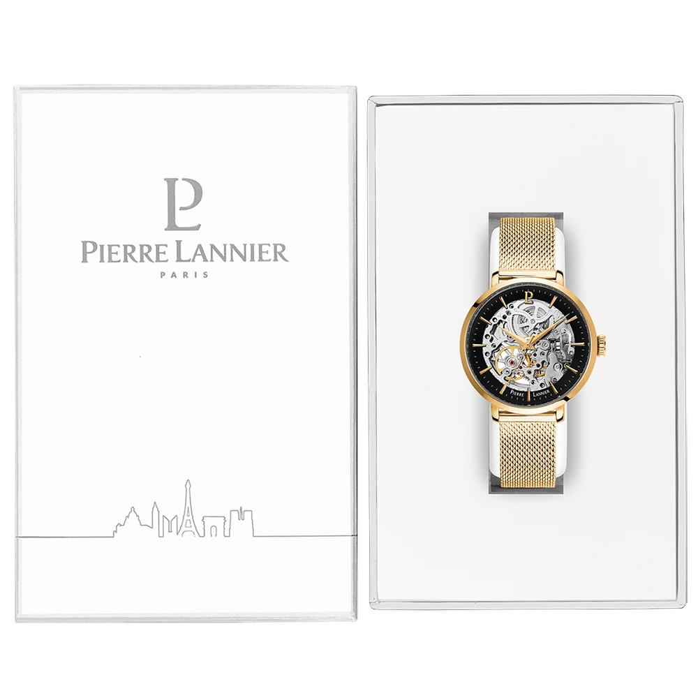 Montre Femme AUTOMATIC Cadran Noir Bracelet Acier Milanais Doré 5 Montre Femme AUTOMATIC Cadran Noir Bracelet Acier Milanais Doré – Image 3