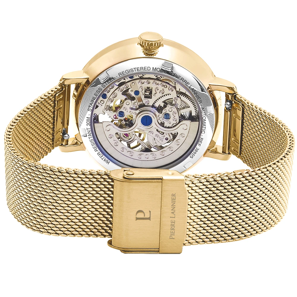 Montre Femme AUTOMATIC Cadran Noir Bracelet Acier Milanais Doré 7 Montre Femme AUTOMATIC Cadran Noir Bracelet Acier Milanais Doré – Image 5