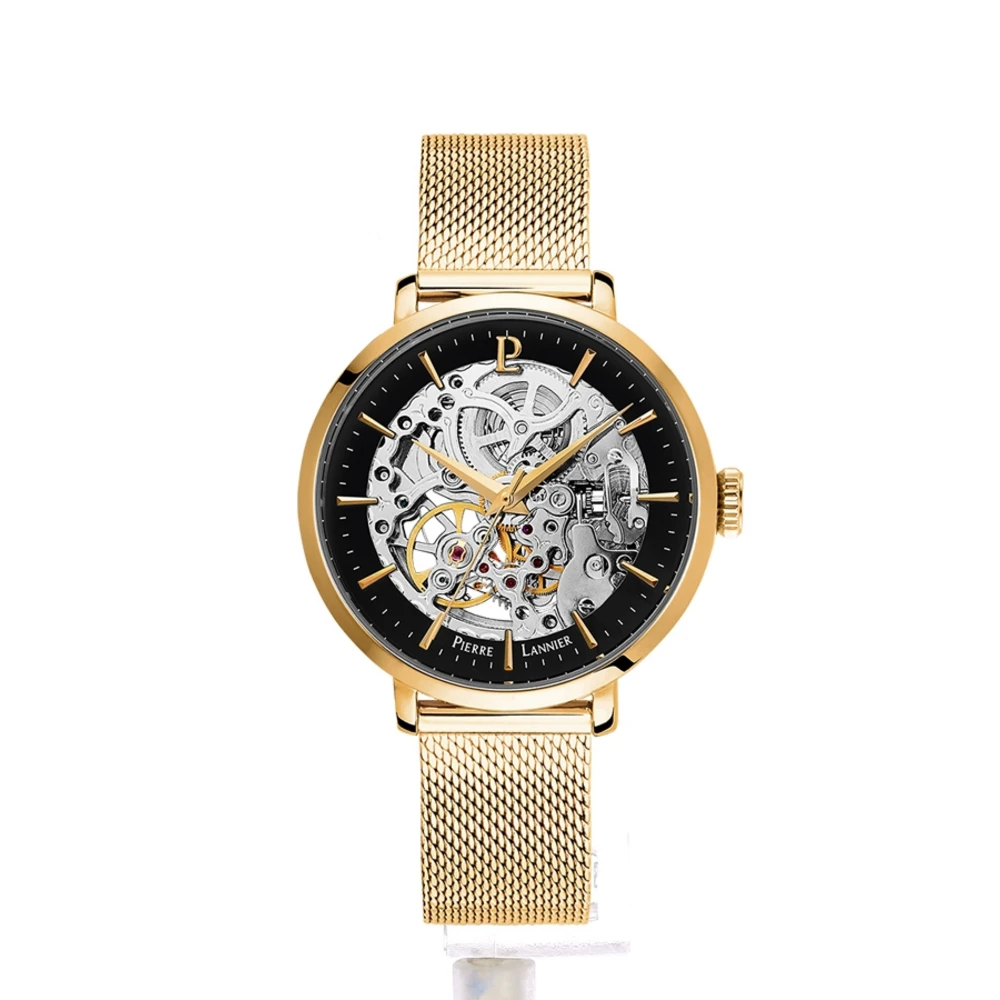 Montre Femme AUTOMATIC Cadran Noir Bracelet Acier Milanais Doré 8 Montre Femme AUTOMATIC Cadran Noir Bracelet Acier Milanais Doré – Image 6