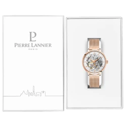 Montre Femme AUTOMATIC Cadran Argenté Bracelet Acier Milanais Doré Rose -Pierre Lannier Magasin De Vente 309D928 10 1000x1000 crop