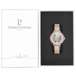 Montre Femme AUTOMATIC Cadran Argenté Bracelet Acier Milanais Doré Rose -Pierre Lannier Magasin De Vente 313B928 10 1000x1000 crop