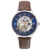 Montre Homme AUTOMATIC Cadran Bleu Bracelet Cuir Brun -Pierre Lannier Magasin De Vente 322B164 1 1000x1000 crop