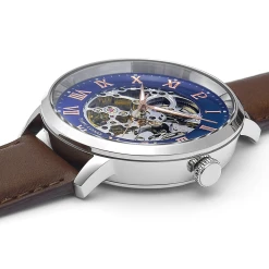 Montre Homme AUTOMATIC Cadran Bleu Bracelet Cuir Brun -Pierre Lannier Magasin De Vente 322B164 4 1000x1000 crop