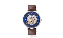 Montre Homme AUTOMATIC Cadran Bleu Bracelet Cuir Brun -Pierre Lannier Magasin De Vente 322B164 0000 812x497 1