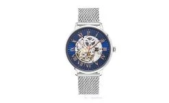 Montre Homme AUTOMATIC Cadran Bleu Bracelet Acier Milanais Argenté -Pierre Lannier Magasin De Vente 322B168 0000 812x497 1