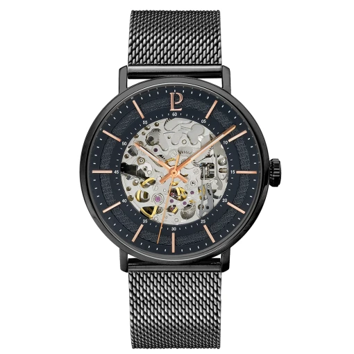 Montre Homme GAIUS Cadran Noir Bracelet Acier Milanais Noir -Pierre Lannier Magasin De Vente 324C439 1 1000x1000 crop