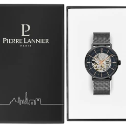 Montre Homme GAIUS Cadran Noir Bracelet Acier Milanais Noir -Pierre Lannier Magasin De Vente 324C439 10 1000x1000 crop