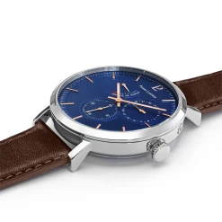 Montre Homme EVIDENCE Cadran Bleu Bracelet Cuir Brun -Pierre Lannier Magasin De Vente 327B164 4 1000x1000 crop