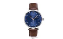 Montre Homme EVIDENCE Cadran Bleu Bracelet Cuir Brun -Pierre Lannier Magasin De Vente 327B164 0000 812x497 1