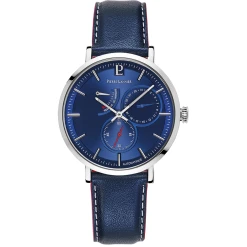 Montre Homme EVIDENCE Cadran Bleu Bracelet Cuir Bleu