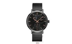 Montre Homme EVIDENCE Cadran Noir Bracelet Acier Milanais Noir -Pierre Lannier Magasin De Vente 328D438 0000 812x497 1