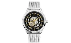 Montre Homme AUTOMATIC Cadran Noir Bracelet Acier Milanais Argenté -Pierre Lannier Magasin De Vente 329F131 ld 0000 812x497 1