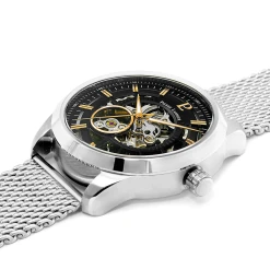 Montre Homme AUTOMATIC Cadran Noir Bracelet Acier Milanais Argenté -Pierre Lannier Magasin De Vente 329F131 4 1000x1000 crop